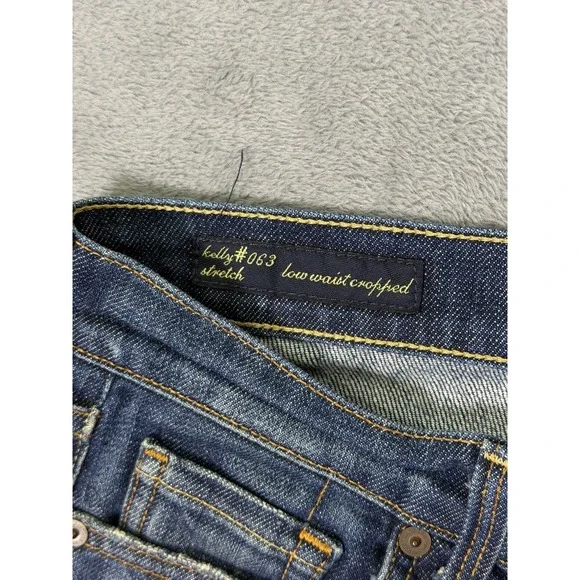 Citizens of Humanity Jeans Womens 29 Blue Kelly #063 Low Waist Cropped Stretch - Picture 7 of 11
